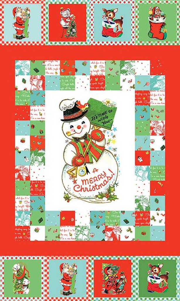 Jingle Bells 24in x 43in A Merry Christmas Panel Christmas (34299) #89
