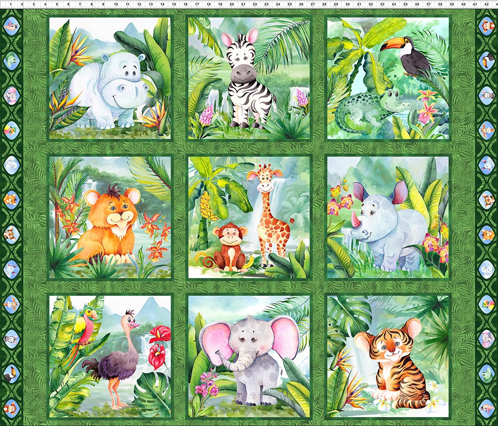 Jungle Friends Animal Panel 36"x43" #164 (30096)