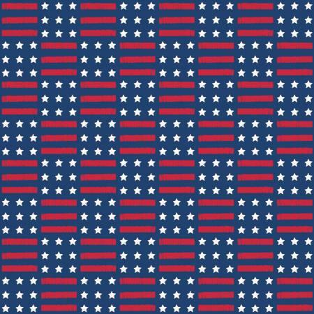 Land Of The Brave Stars And Stripes Navy (32442)