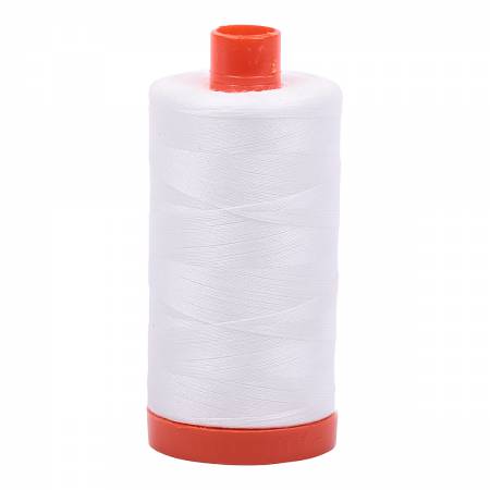 Auriful Mako Cotton Thread Solid 50wt 1422yds Natural White (33771)
