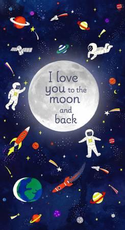 Navy Blast Off Space Panel Digital #118