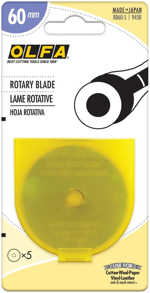 OLFA Rotary Blade 60mm 5/Pkg (29595)