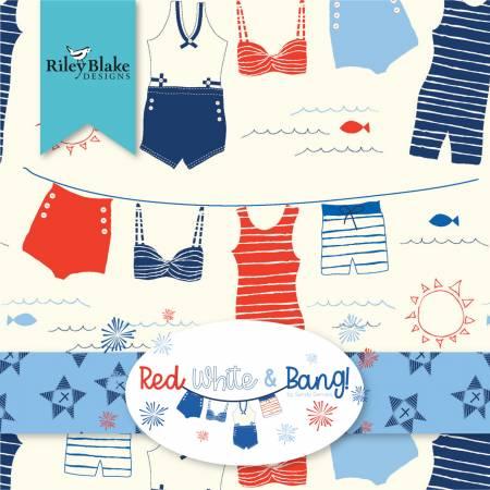 Red White And Bang 10in Squares 42pcs/bundle