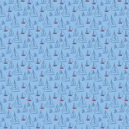 Red White And Bang Sailboats Blue (30540)