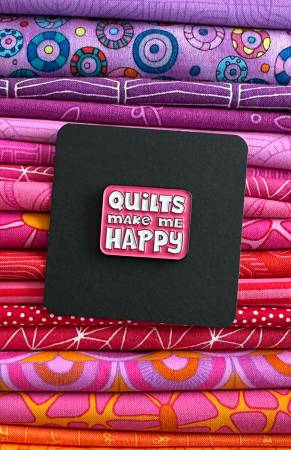 Sassafras Lane Enamel Pin - Quilts Make Me Happy