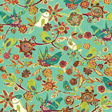 Serious Whimsey - Bird Vine Teal (34239)