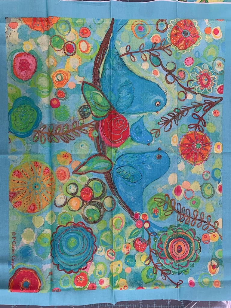 Serious Whimsey - Bluebird Family Block 21"x18" (34258) #23