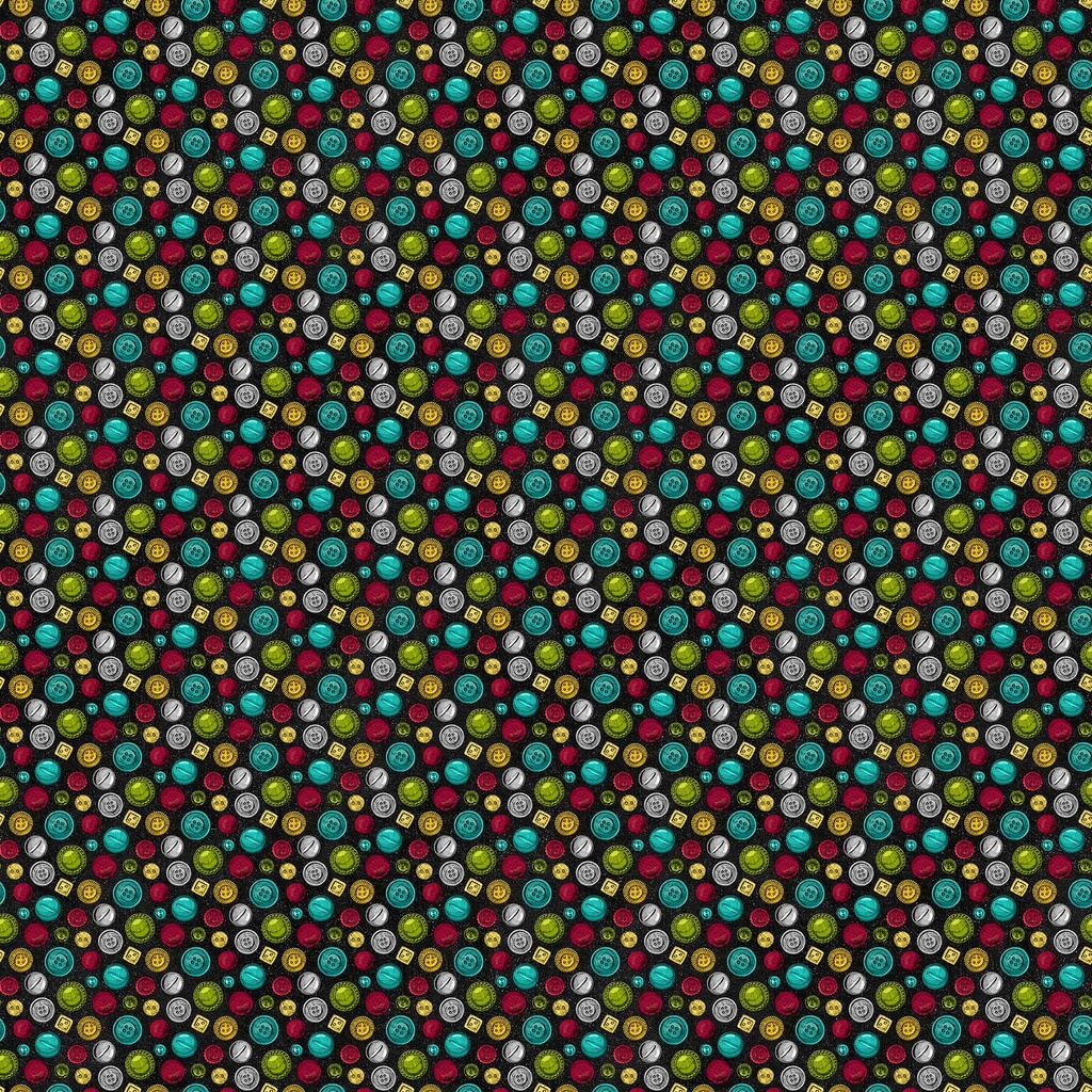 SEWING IS MY HAPPY PLACE BLACK MULTI 24221-99