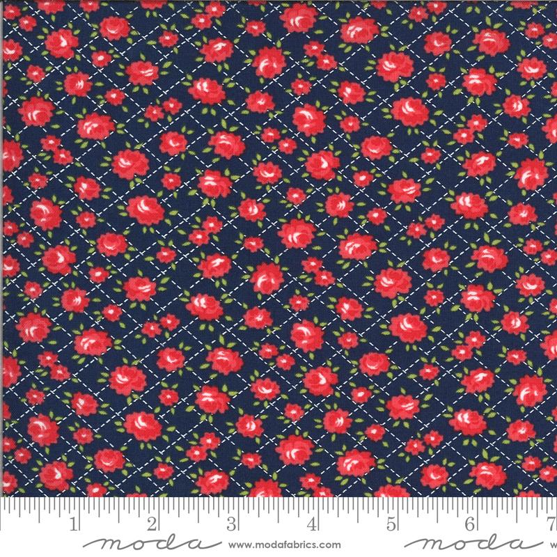 Shine On Roses Navy (27314)