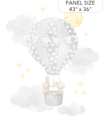 Snuggle Bunny Flannel Panel 43"x36"  (32479)