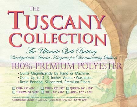 Batting Tuscany Polyester 96in x 108in Queen