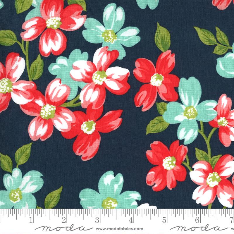 Sunday Stroll Navy Large Flower (28356)
