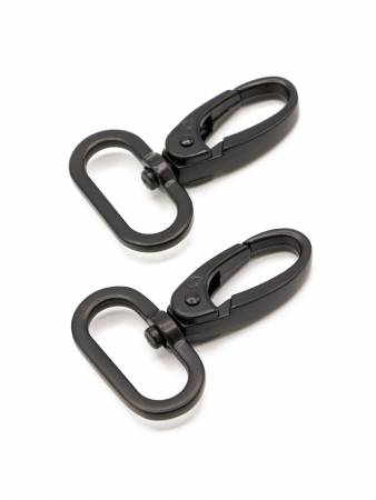 Swivel Hook 1in Black Metal Set of Two (34124)
