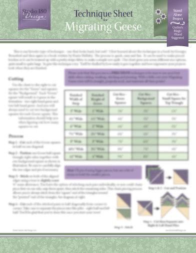 Technique Sheet Migrating Geese