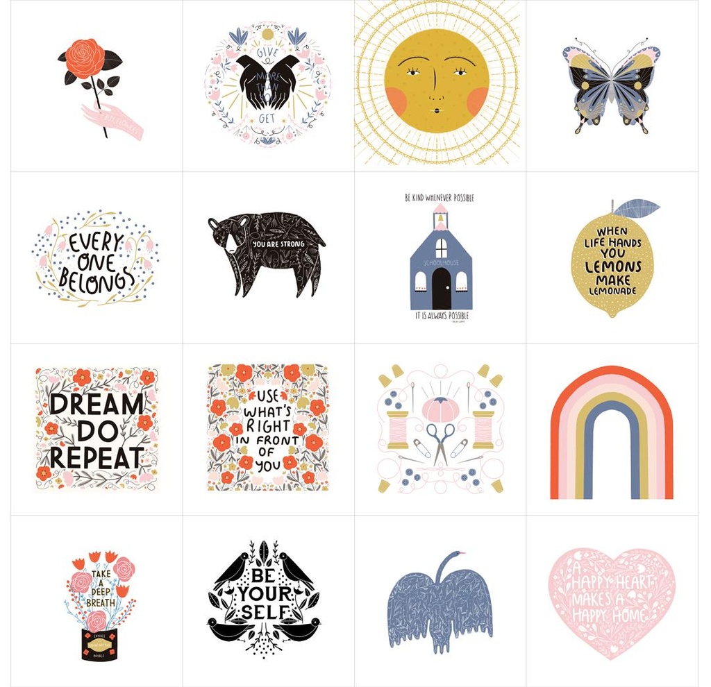 Words To Live By Multi Panel 44"x44" #54