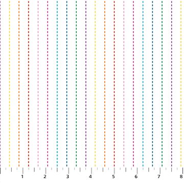 Dovetail - White Multi Stripes (34377)
