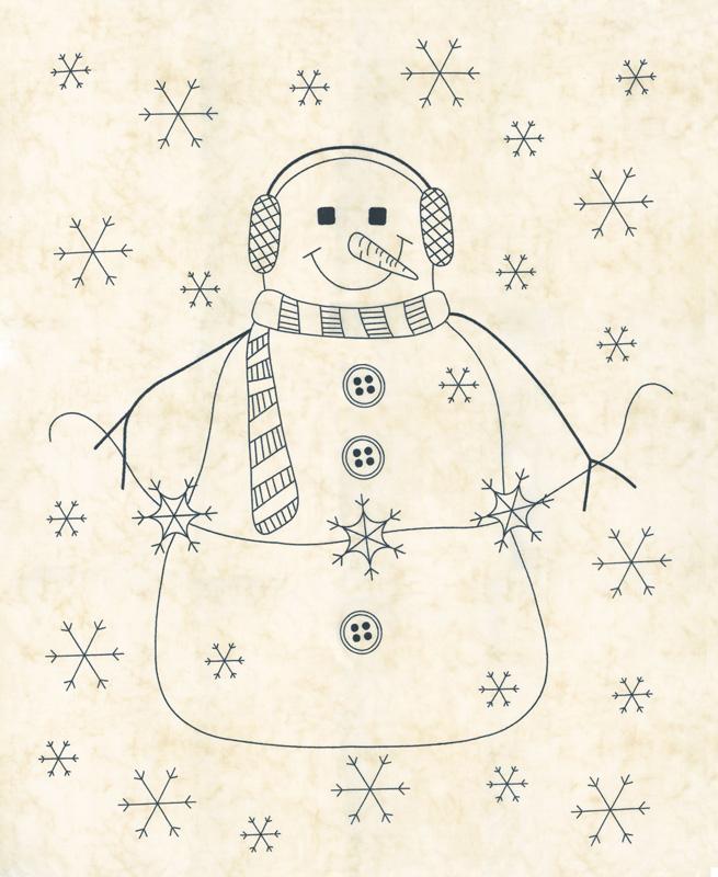 Snowman Gather IV Panel Snow 49258 11 Moda #91 (34359)