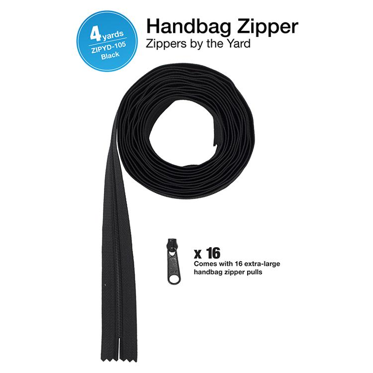 Zippers by the yard black (34485)
