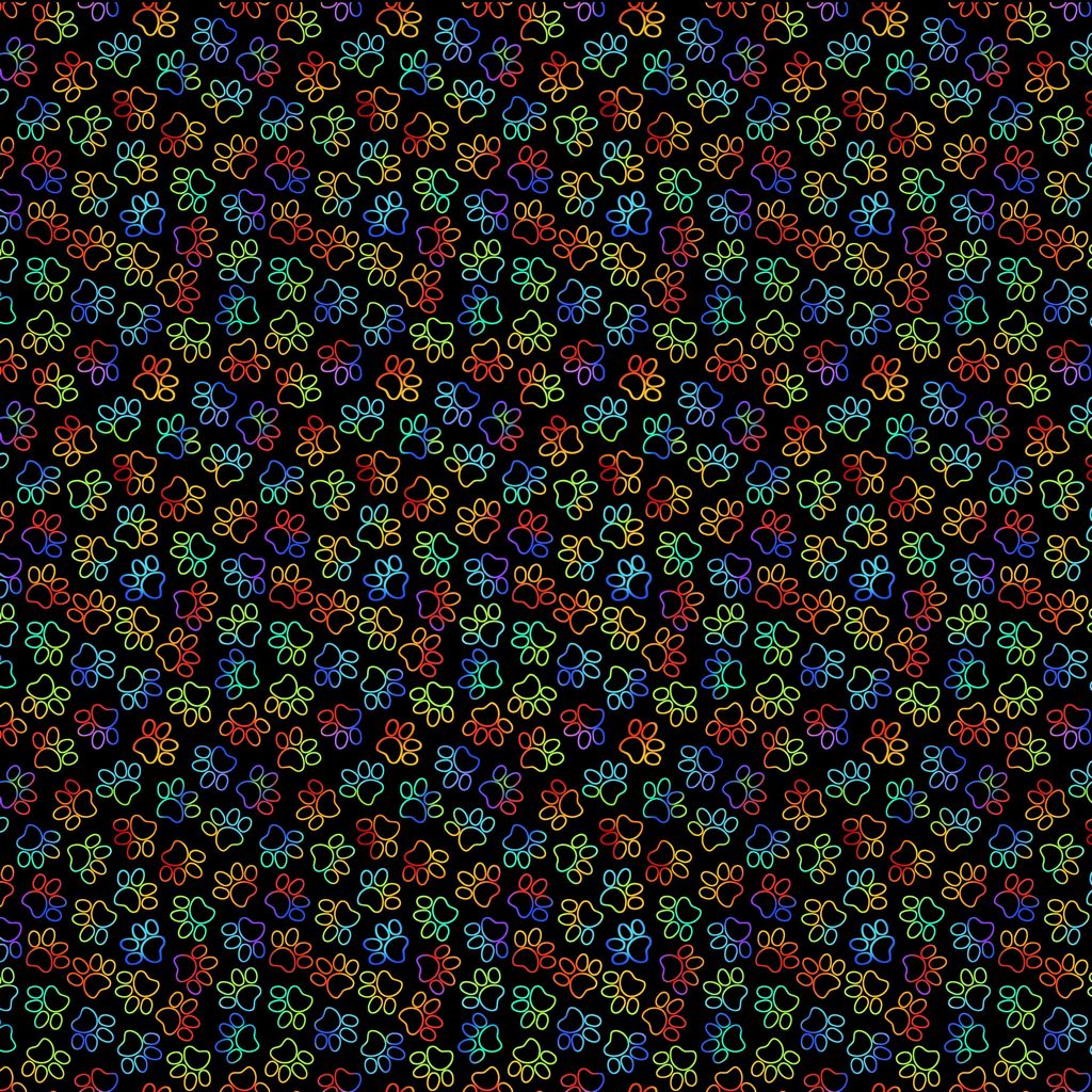 Live Love Meow - RAINBOW CAT PAW PRINTS (34658)