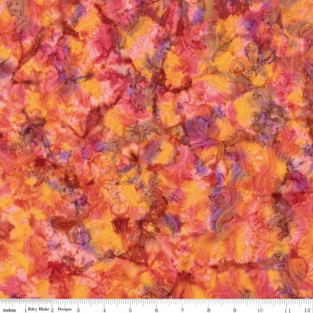 Expressions Batiks Elementals Color Play Mottled Marmalade Splash (34963)