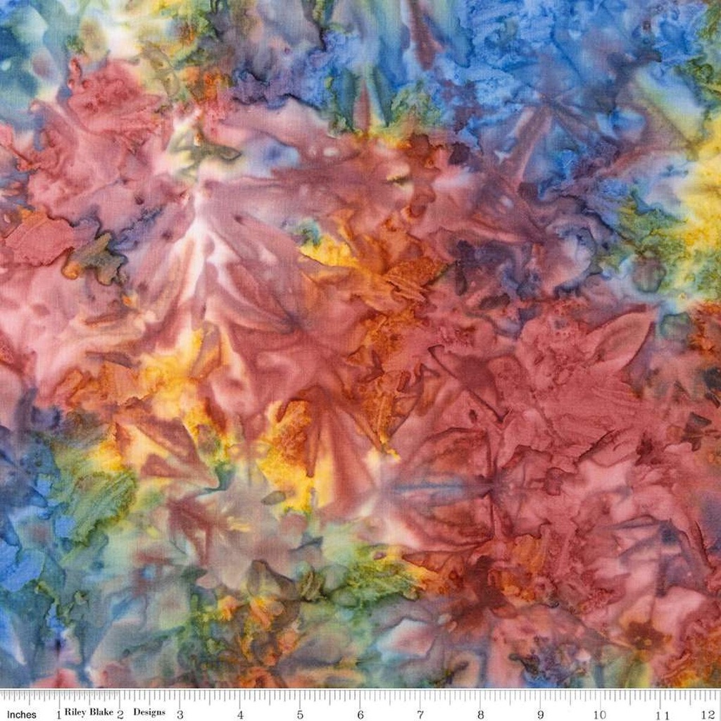 Expressions Batiks Elementals Color Play Mottled Coral Fiesta (34970)