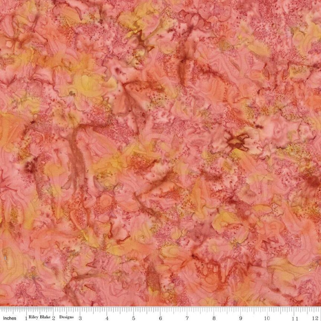 Expressions Batiks Elementals Color Play Mottled Salmon Run (34972)