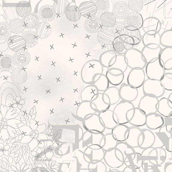 COLLAGE - Cream - 108" wide backing (35145)