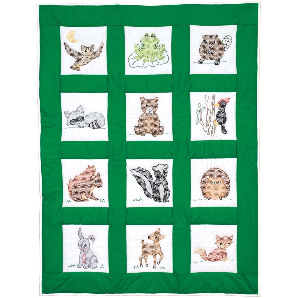 Woodland Animals Nursery Quilt Blocks 9x9 (35293)