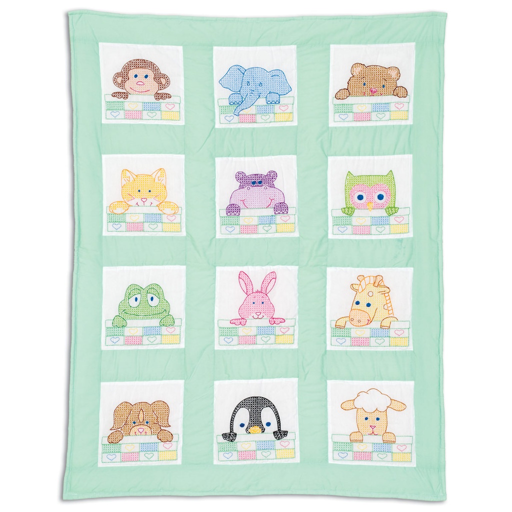 Jack Dempsey Peek-A-Boo Nursery Quilt Blocks 9x9 #300-124 (35295)