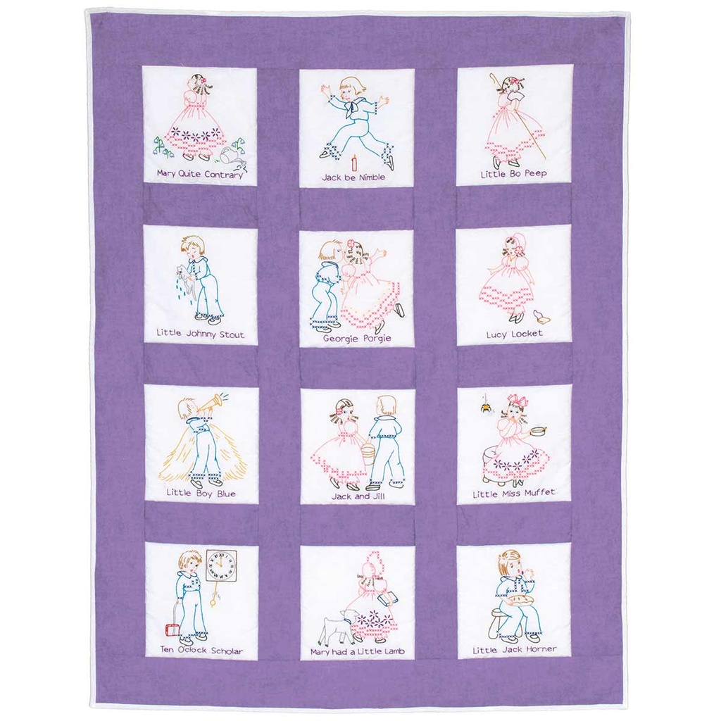 Nursery Rhymes Nursery Quilt Blocks 9x9 (35297)