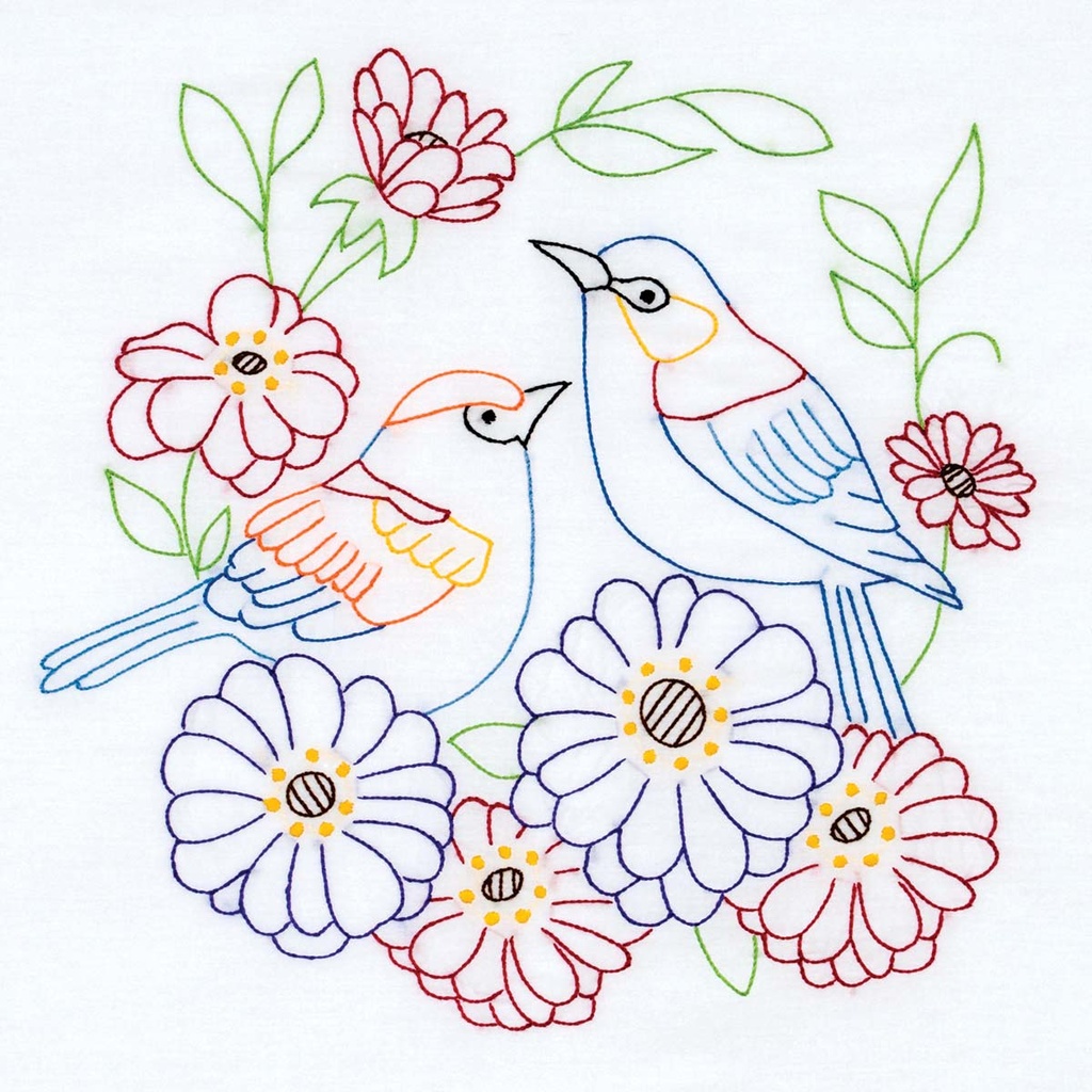 2 Birds 18″ Quilt Blocks (35306)