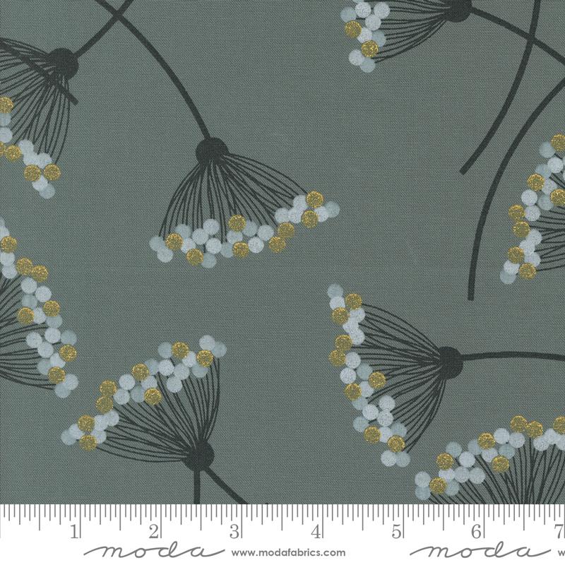 Shimmer Metallic Smoke Blossom by Zen Chic for Moda 1840-14M (34211)
