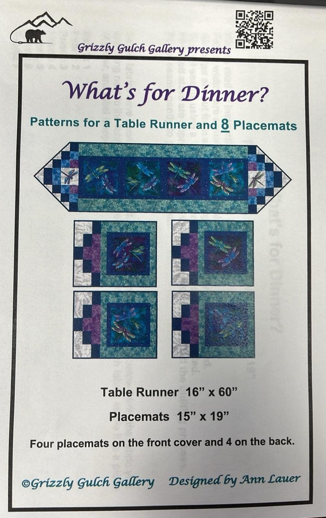 What's For Dinner Runner & Placemats kit (35435)