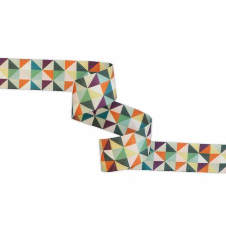 Half Square Triangle Multicolor Webbing 1-1/2in x 3 yd (35436)
