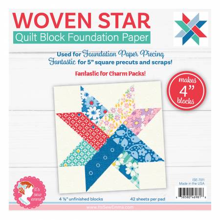 6in Woven Star Quilt Block Foundation Papers (35469)