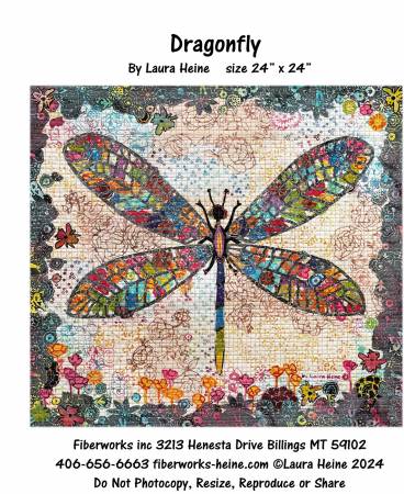 Dragonfly Collage Pattern by Laura Heine (35500)