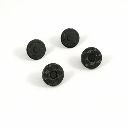 Magnetic Snap Closures 9/16in 14mm Slim in Matte Black 2pk (35514)