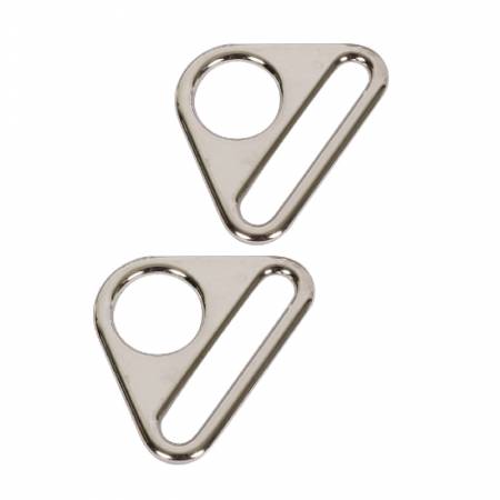 Triangle Ring Flat 1-1/2in Nickel Set of Two (35593)