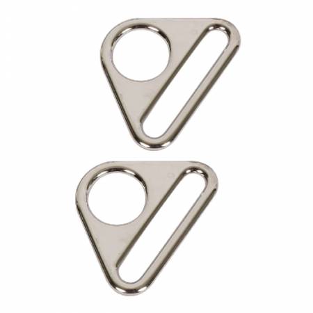 Triangle Ring Flat 1in Nickel Set of Two (36103)