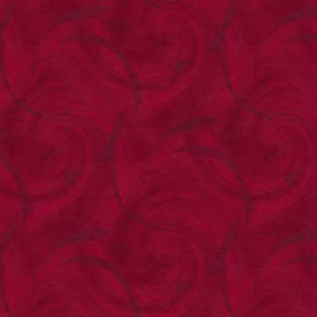 Red Quasi Circle Texture Flannel 108" Wide back (36205)