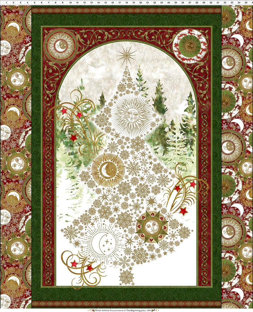 Winter Solstice II panel #100 1WS-1M W/GOLD METALLIC (36243)