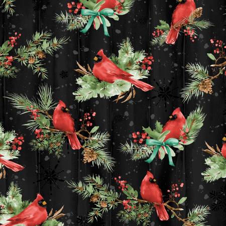 Cardinal Celebration Black/Red Cardinals All Over (36267)
