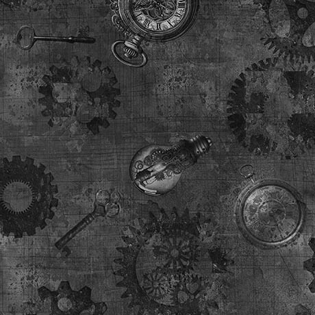 Steampunk Halloween 3 Gears Black (36278)