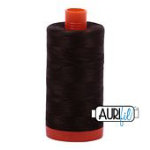 Aurifil Cotton Mako Thread 50wt 1300m Very Dark Bark (36360)
