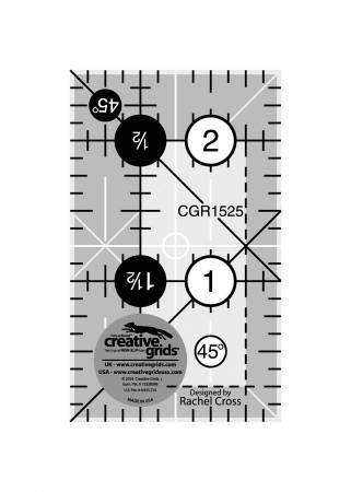Creative Grids Quilt Ruler 1-1/2in x 2-1/2in Rectangle (36414)