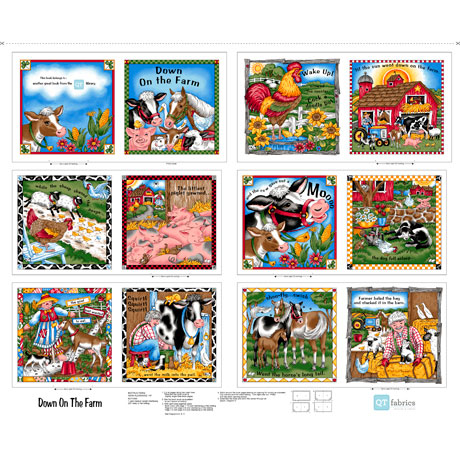 DOWN ON THE FARM BOOK PANEL (36454)