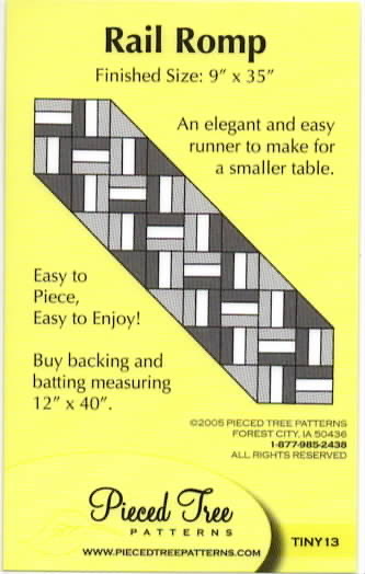 Rail Romp - Tiny13 Pieced Tree pattern (36466)