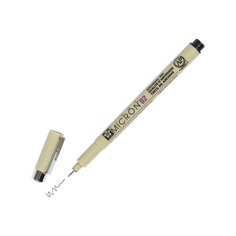 Sakura Pigma Micron Pen - Black, 02 (36471)