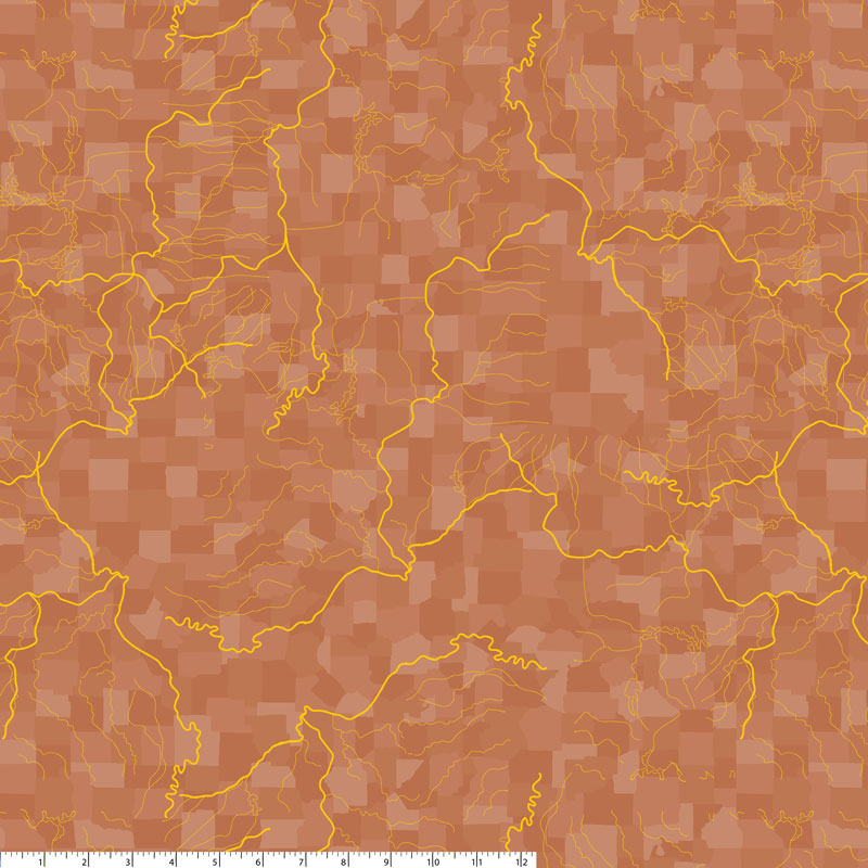 2025 Missouri Shop Hop Flowing Rivers Burnt Orange (36481)