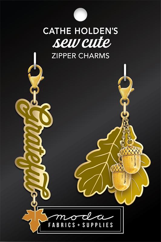 Grateful Oak Leaf Zip Pull 2ct CH178 (36605)